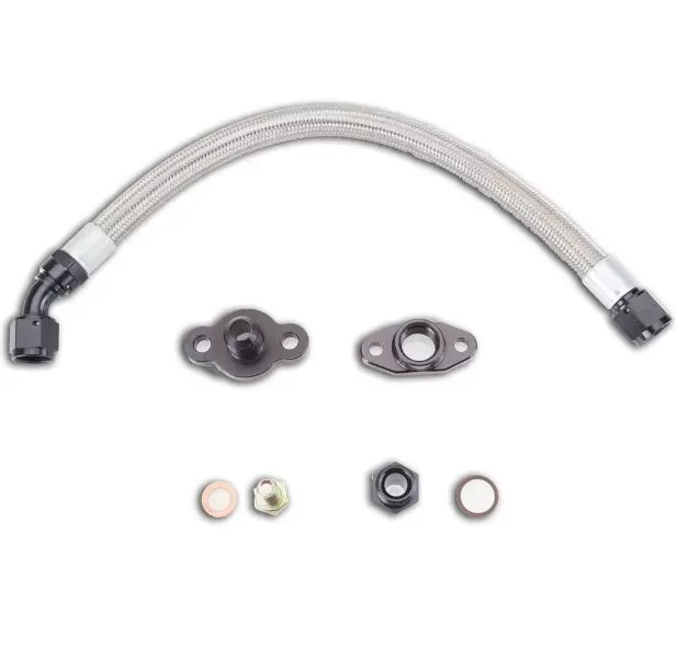 Titan Motorsports Turbo Oil Drain Line Kit Frame PTE Turbos Garrett T3/T4 Toyota Supra 93-98 - TMS SUP-TUR-100