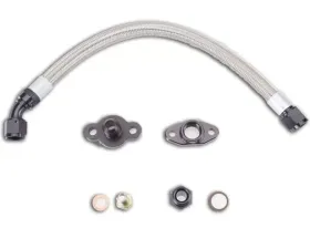Titan Motorsports Turbo Oil Drain Line Kit for 1993-1998 Toyota Supra PTE Garrett T3/T4