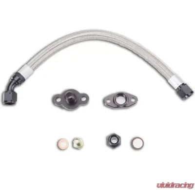 Titan Motorsports Turbo Oil Drain Line Kit for 1993-1998 Toyota Supra PTE Garrett T3/T4 - TMS SUP-TUR-100