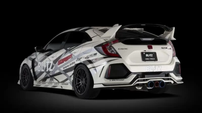 Blitz NUR-Spec Titanium & Carbon Red Exhaust System Honda Civic Type-R FK8 2019-2021                                     - 63174D - Image 2