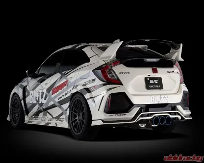 Blitz NUR-Spec Exhaust Custom Edition VSR Titanium Tips Honda Civic Type R FK8 2019-2021 - 63174V