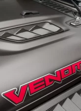 VENOMREX JL-JX Edition Aero Hood Vents - Carbon Fiber PP 2X2 Glossy Jeep Wrangler JL 2018+                                     - VRJ1020 - Image 4