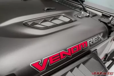 VENOMREX JL-JX Edition Aero Hood Vents - Carbon Fiber PP 2X2 Glossy Jeep Wrangler JL 2018+ - VRJ1020