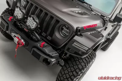 VENOMREX JL-JX Edition Aero Hood Vents - Carbon Fiber PP 2X2 Glossy Jeep Wrangler JL 2018+ - VRJ1020