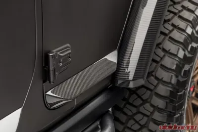 VENOMREX JL-JX Edition Aero Rock Guards - Carbon Fiber PP 2X2 Glossy Jeep Wrangler JL 2018+ - VRJ1030