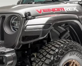 VENOMREX JL-JX Edition Aero Front Fenders - Carbon Fiber PP 2X2 Glossy Jeep Wrangler JL 2018+