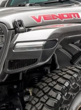 VENOMREX JL-JX Edition Aero Front Fenders - Carbon Fiber PP 2X2 Glossy Jeep Wrangler JL 2018+                                     - VRJ1050 - Image 8