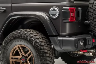 VENOMREX JL-JX Edition Aero Rear Fenders - Carbon Fiber PP 2X2 Glossy Jeep Wrangler JL 2018+ - VRJ1060