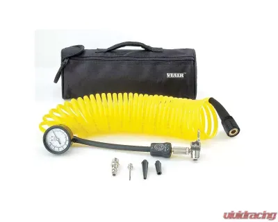 VIAIR 5-in-1 Deflator/Inflator, 25 Ft. Coil Hose, 100 PSI Inline Gauge, Bag - 25