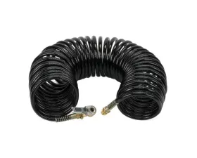 VIAIR 35 Ft. Black Braided Coil Hose with 1/4