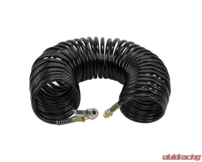 VIAIR 35 Ft. Black Braided Coil Hose with 1/4" M Swivel, w/Close Ended Clip-On - 39