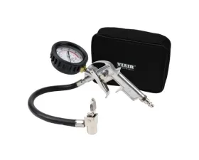 VIAIR Tire Inflation Gun (Normally Closed Chuck, 160 PSI Inline Gauge), Carry Bag