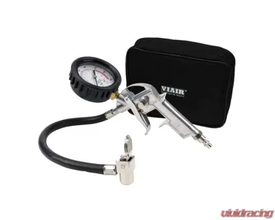 VIAIR Tire Inflation Gun (Normally Closed Chuck, 160 PSI Inline Gauge), Carry Bag - 46