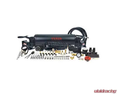 VIAIR Dual Stealth Black 380C Onboard Air System (200 PSI, 2.54 CFM, 44 Amp, 12V, 2.5 Gal. Tank) - 20014