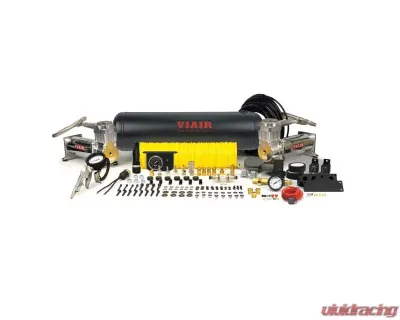 VIAIR Dual Chrome 444C Onboard Air System (200 PSI, 3.53 CFM, 40 Amp, 12V, 2.5 Gal. Tank) - 20019