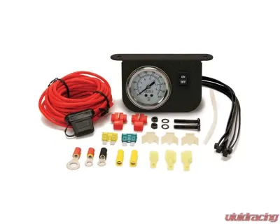 VIAIR Illuminated Dash Panel Gauge Kit, White Face (200 PSI, 30 Amp) - 20065