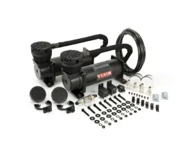 VIAIR Dual Stealth Blk 480C Value Pack, (200 PSI, 480C/2, 165/200 P. Switch, 40 Amp Relay/2, Fuse Holder)