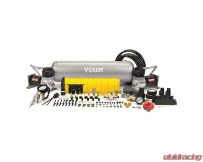 VIAIR Dual Black on Silver 280C Onboard Air System (150 PSI, 2.96 CFM, 33 Amp, 12V, 2.5 Gal. Tank) - 20011