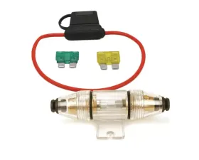 VIAIR Fuse Holder w/Mounting Tabs (For 20-to 60-Amp Glass Tube Fuse, 8 Gauge Wire)