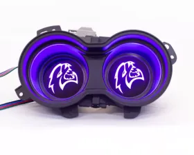 X Lume Chrysler 300/Charger Hellcat Illuminated Cup Holder Swap N Glow For 2011-2021 Chrysler 300/Charger RGB Color Shift W/RF