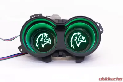 X Lume Chrysler 300/Charger Hellcat Illuminated Cup Holder Swap N Glow For 2011-2021 Chrysler 300/Charger RGB Color Shift W/Wifi - CC-SG-A-WF