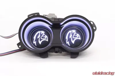 X Lume Chrysler 300/Charger Hellcat Illuminated Cup Holder Swap N Glow For 2011-2021 Chrysler 300/Charger RGB Color Shift W/Wifi - CC-SG-A-WF