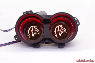 X Lume Challenger Hellcat Illuminated Cup Holder Swap N Glow For 2015-2021 Challenger RGB Color Shift W/Wifi - CH-SG-A-WFC