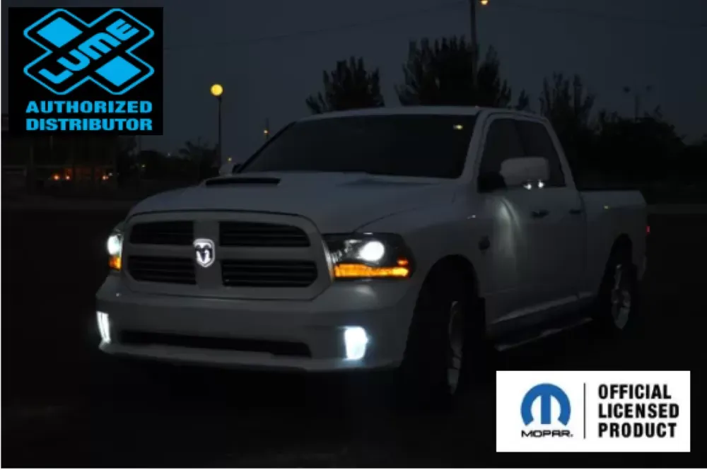 X Lume RAM Head Illuminated Grille Badge For 13-19 RAM 1500/2500/3500 Silver Chrome Finish White Illumination Color - RAMH-C-W
