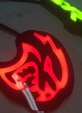 X Lume Challenger 3D Illuminated SRT Hellcat Head Emblems For 15-20 Challenger RGB Color Shift Wifi Controller                                     - SRT-HELLCAT-CS-WF - Image 3