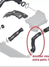 Racing Dynamics Air Intake Induction Pipe BMW E8X/E9X 135i | 335i | X1 N54/N55 05-13                                     - 139 10 55 700 - Image 4