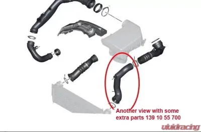 Racing Dynamics Air Intake Induction Pipe BMW E8X/E9X 135i | 335i | X1 N54/N55 05-13 - 139 10 55 700