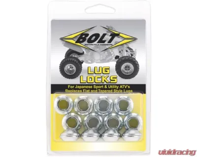 Bolt Motorcycle Lug-Locks Silver - 2005-LUG.S