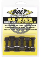 Bolt Motorcycle Sprocket Fasteners Black 6 Pack For Full Size Off-Road                                     - 2008-HS.B - Image 2