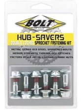 Bolt Motorcycle Sprocket Fasteners Silver 6 Pack For Full Size Off-Road                                     - 2008-HS.S - Image 2