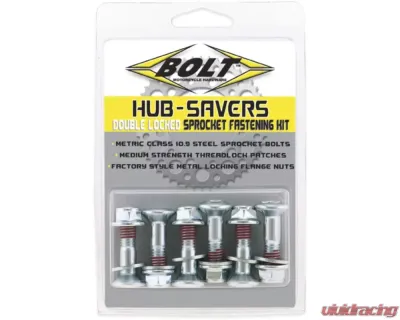 Bolt Motorcycle Sprocket Fasteners Silver 6 Pack For Full Size Off-Road - 2008-HS.S