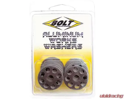 Bolt Motorcycle Aluminum Works Washers 6X25MM - 10 Pack - 2009-AWW.25