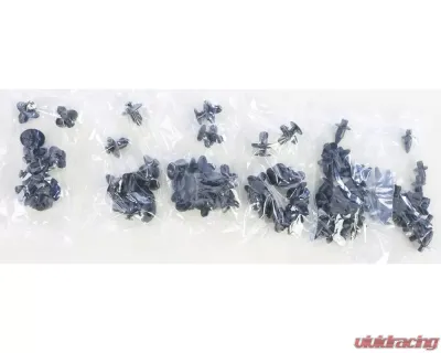 Bolt Motorcycle Black Nylon Rivet Assortment - 80 Pack - 2009-RIVETS