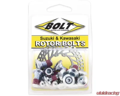 Bolt Motorcycle Rotor Bolts Suzuki RM/DRZ/RMZ 1990-Up | Kawasaki KX 2000-2020/KLR650 1987-2018 - 2009-SKRTR