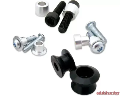 Bolt Motorcycle Swingarm Spools Black - 2009-SSS.BK