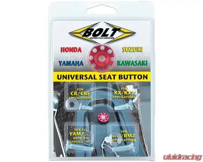 Bolt Motorcycle Anodized Seat Button For Honda | Suzuki | Yamaha | Kawasaki Off-Road Models - BMH-SB