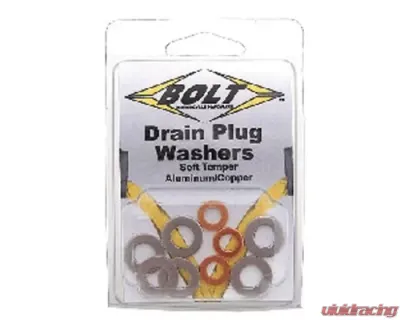 Bolt Motorcycle Crush Washers 10X18MM 5 Aluminum & 5 Copper - 10/Pack - DPWM10.18-10