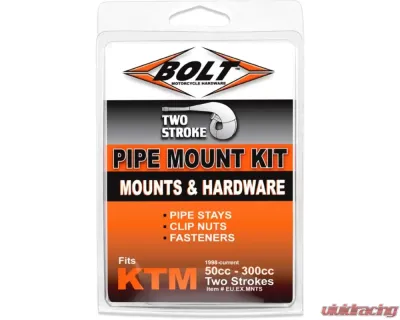 Bolt Motorcycle Pipe Mount 2-Stroke KTM 1992+ - EU.EX.MNTS
