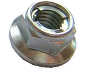 Bolt Motorcycle Fuji-Style 10MM Hex Locking Flange Nuts 6X1.0MM - 10/Pack