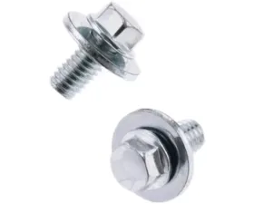 Bolt Motorcycle 8MM Hex Head Flange Bolt 6X1.0X12MM With 16MM Washer - 10/Pack