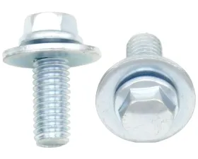 Bolt Motorcycle 8MM Hex Head Flange Bolt 6X1.0X16MM With 16MM Washer - 10/Pack