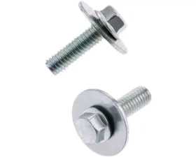 Bolt Motorcycle 8MM Hex Head Flange Bolt 6X1.0X20MM With 16MM Washer - 10/Pack