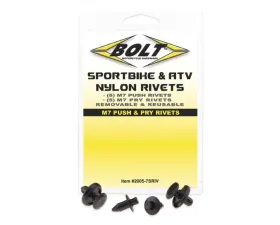 Bolt Motorcycle M7 Push & Pry Rivet Kit 5 Each - 10 Pack