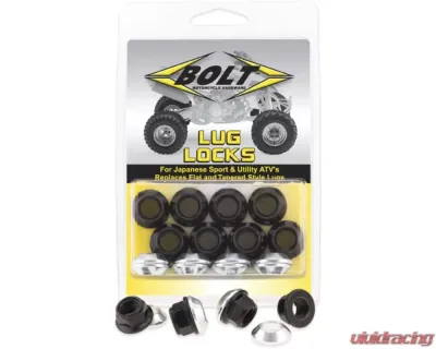 Bolt Motorcycle Lug-Locks Black - 2005-LUG.B