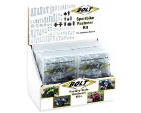 Bolt Motorcycle Sportsbike Fastener Kit - 6 Pack Display