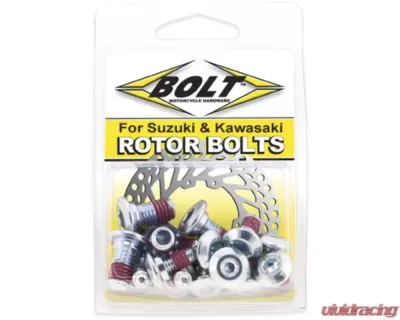 Bolt Motorcycle Rotor Bolts Suzuki RM/DRZ/RMZ 1990-Up | Kawasaki KX 2000-2020/KLR650 1987-2018 - 2009-SKRTR